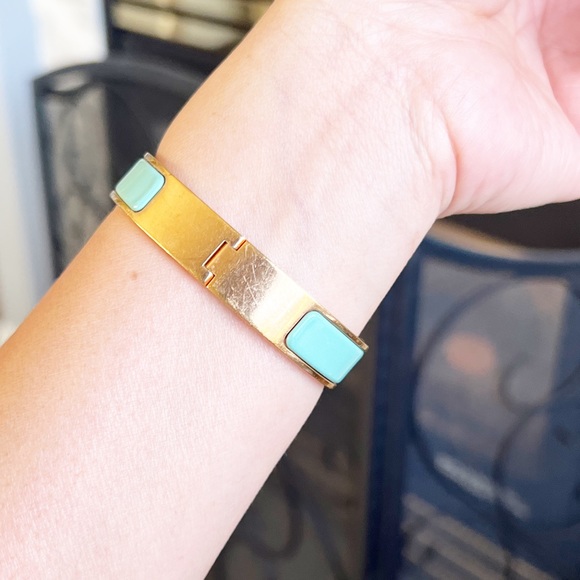 Hermes Clic H Bracelet - Blue, 18K
Rose Gold-Plated Bangle, Bracelet - Picture 11 of 16